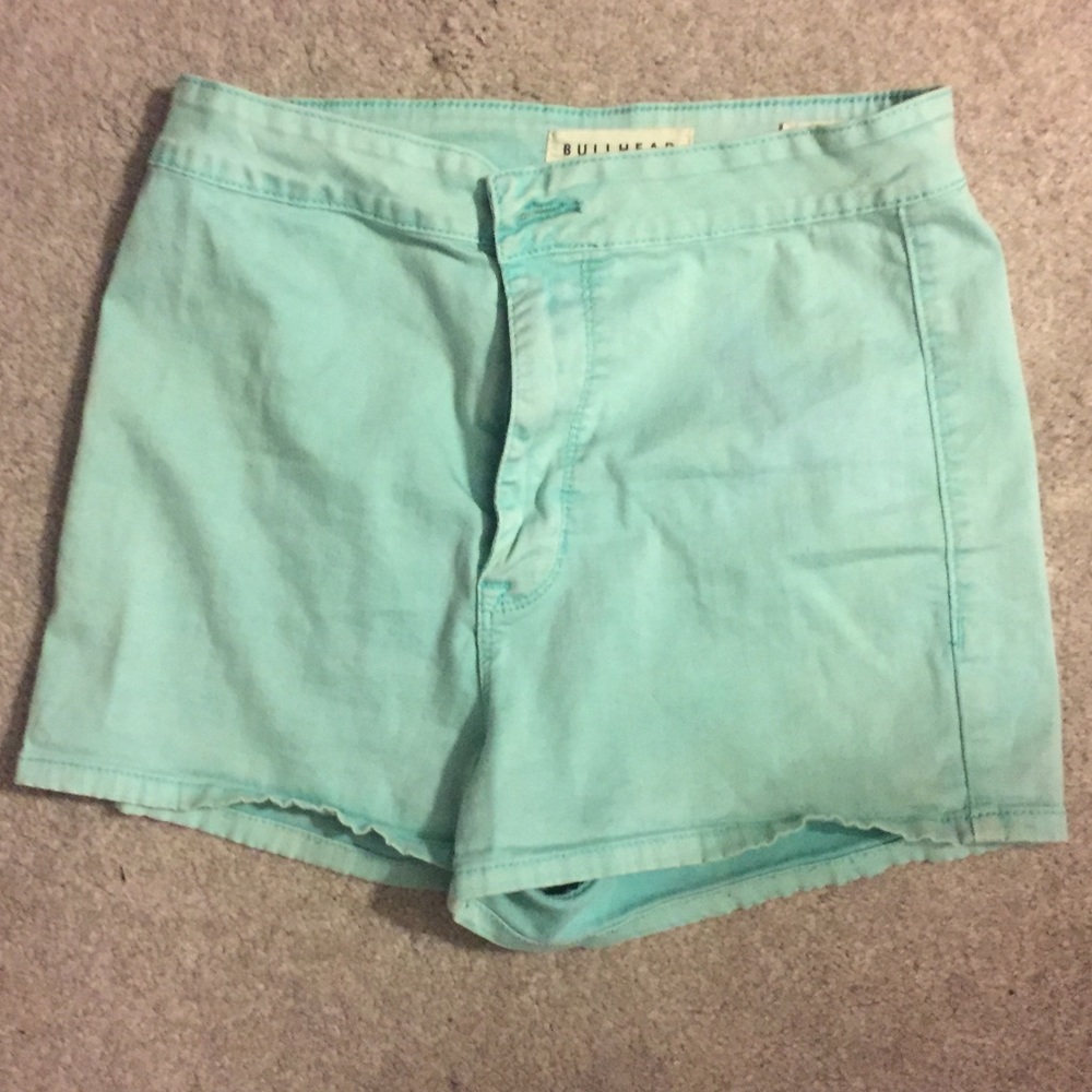 Extra high waisted jean hot shorts mint green